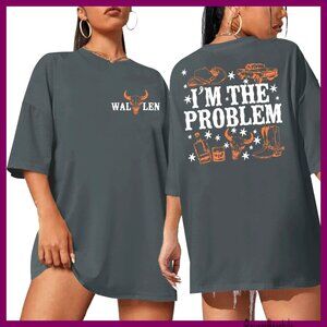 Oversized Retro Cow Skull Graphic Tee Western Cowgirl T-Shirt Vintage Country